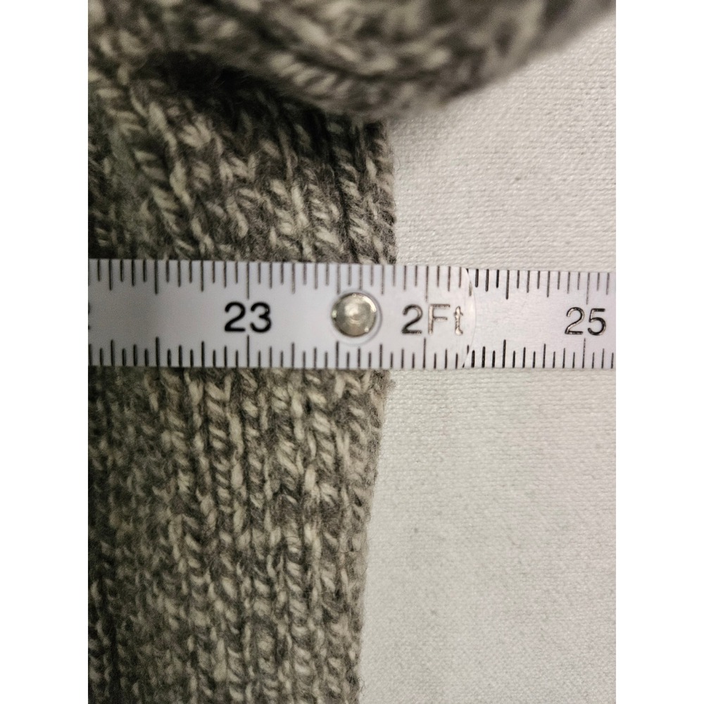 Vintage L.L.Bean 100% Lambswool Quarter Zip Sweater Men's XL Gray Marled Mock - Picture 6 of 7
